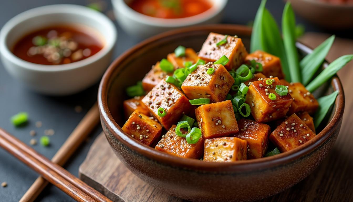 découvrez une recette simple et rapide de tofu mariné haute en protéines, idéale pour un repas sain et savoureux.