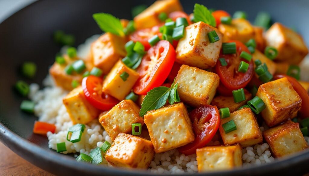 découvrez une recette simple et rapide de tofu mariné, riche en protéines, parfaite pour un repas sain et savoureux.