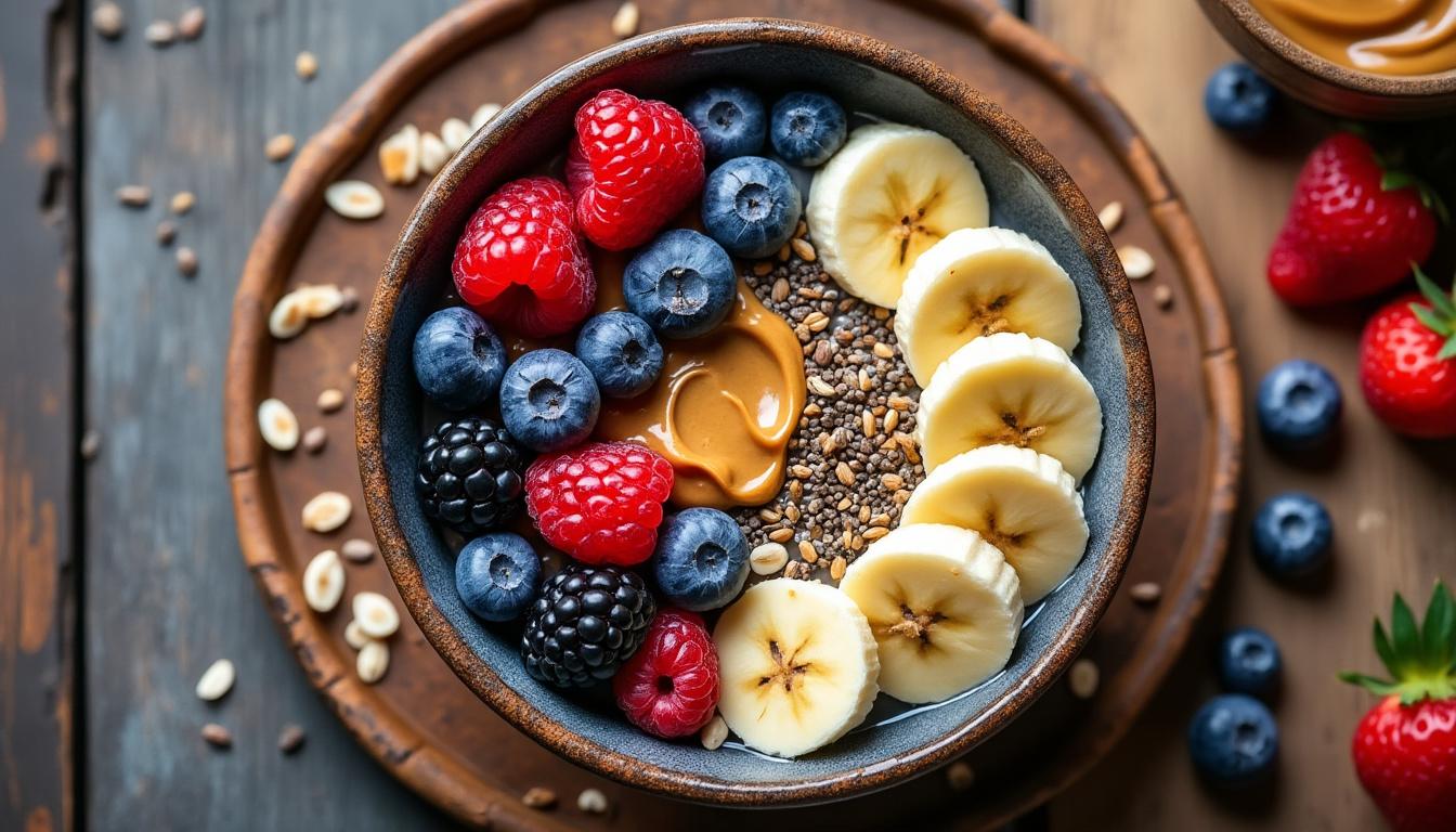 découvrez notre porridge protéiné vegan, un petit-déjeuner sain, nourrissant et rapide à préparer en seulement 5 minutes pour bien commencer la journée.