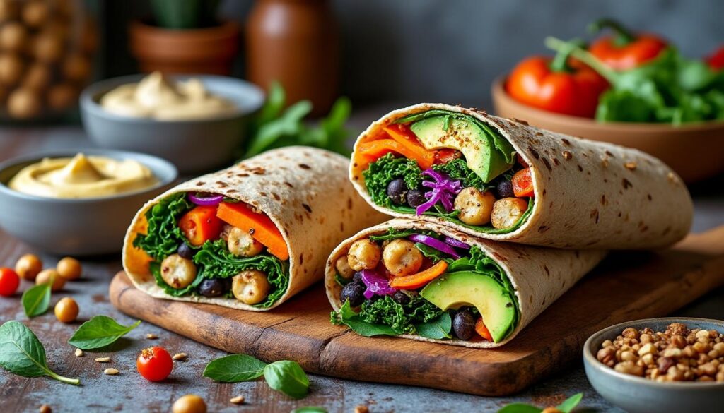 découvrez des idées express de wraps vegan riches en protéines, parfaits pour un déjeuner sain, rapide et savoureux.