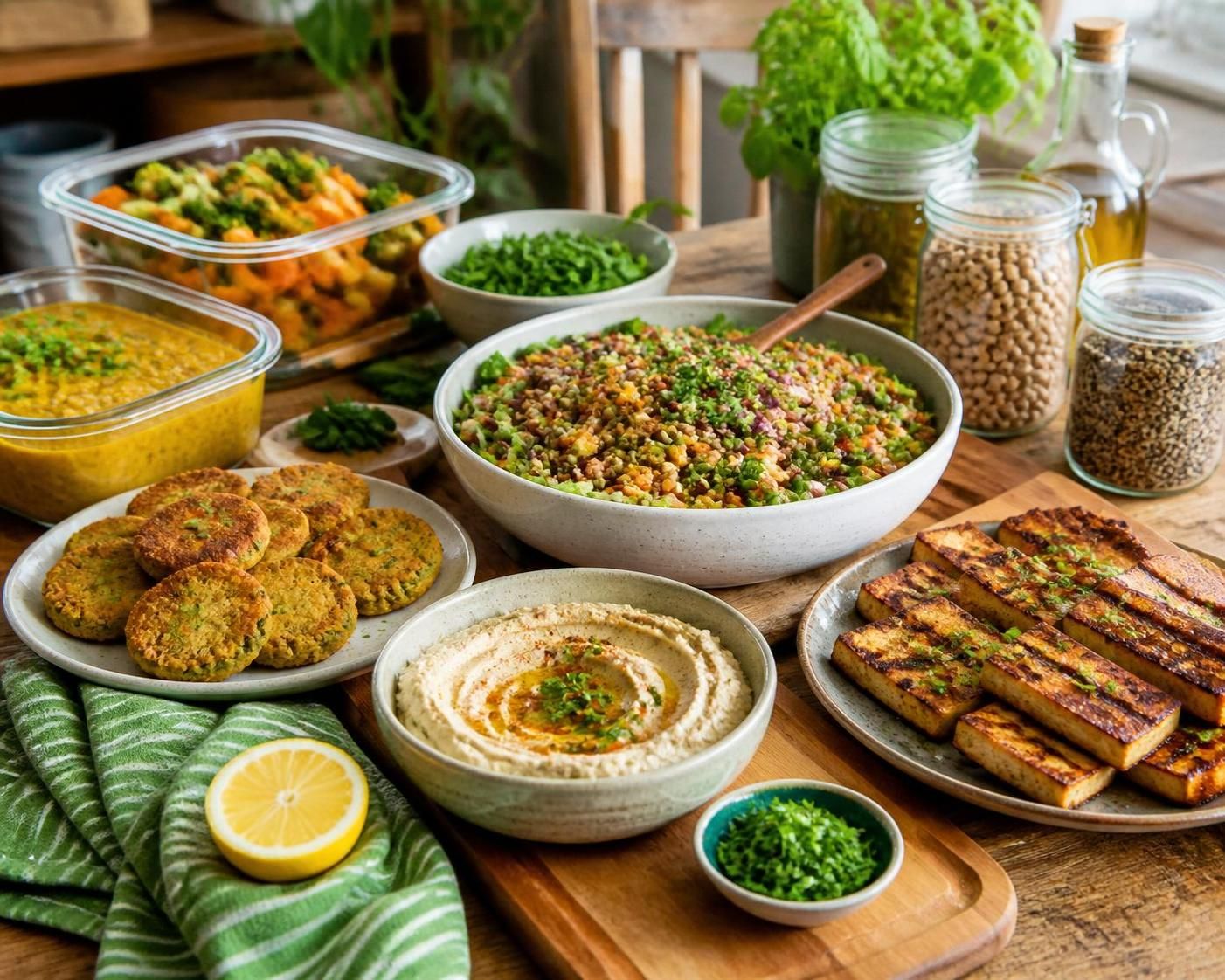 découvrez notre guide de batch cooking vegan riche en protéines pour préparer des repas sains, équilibrés et faciles à cuisiner en avance.