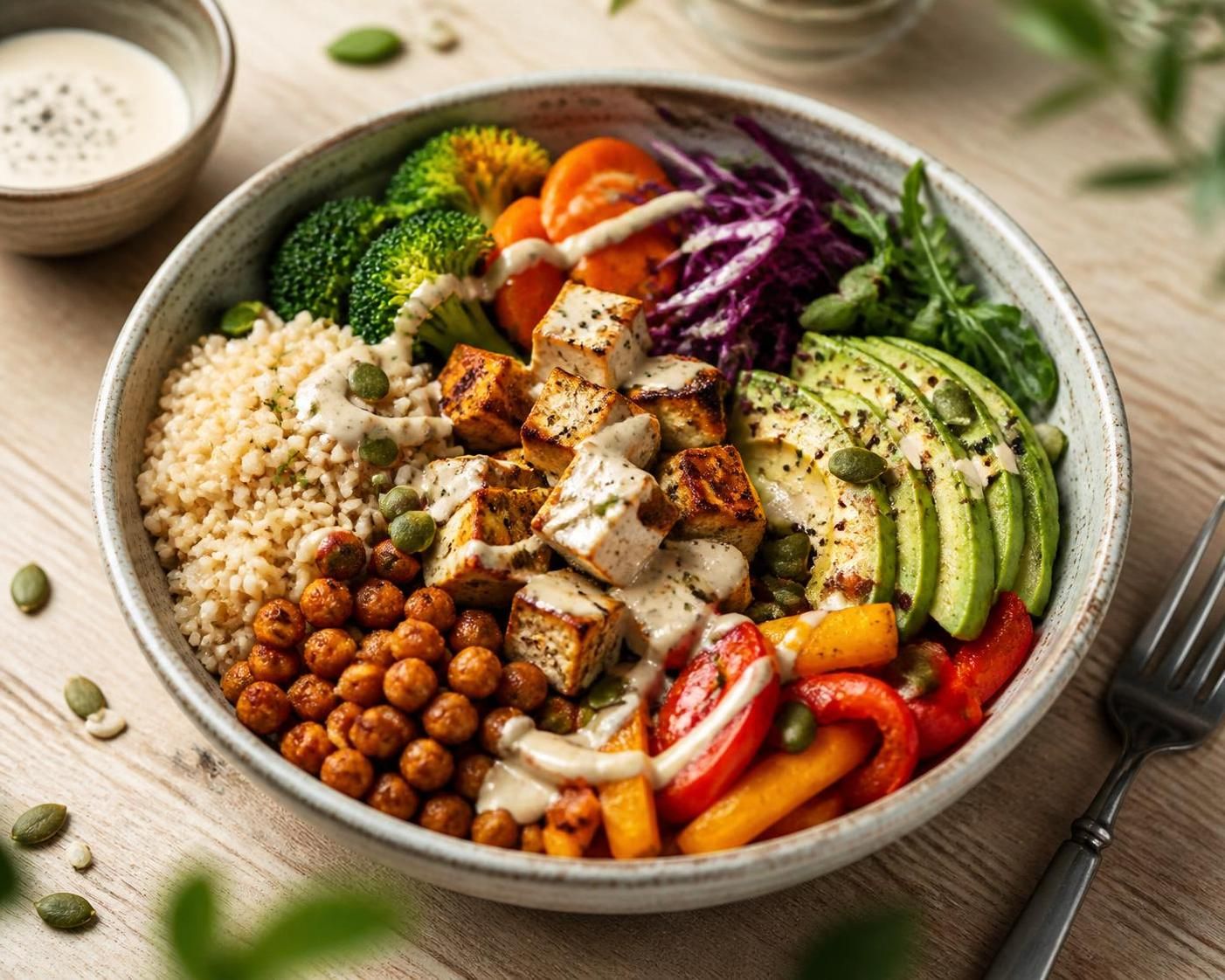 découvrez notre bowl vegan protéiné, complet et équilibré, idéal pour une alimentation saine et gourmande.