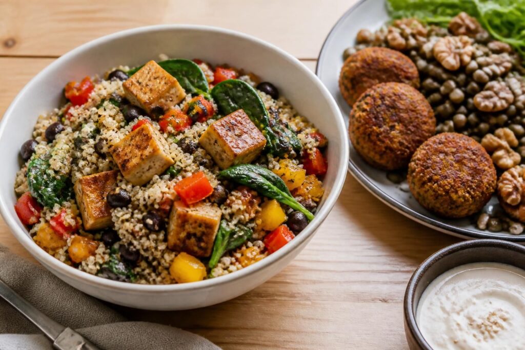 découvrez nos plats vegan protéinés complets, équilibrés et savoureux pour une alimentation saine et adaptée à vos besoins nutritionnels.